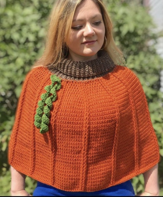 Crochet Pumpkin Patch Poncho