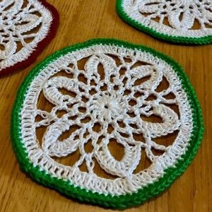 Crochet Christmas Snowflakes Coasters