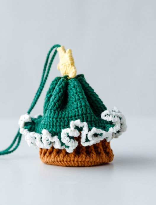 Crochet Christmas Tree Mini Bag