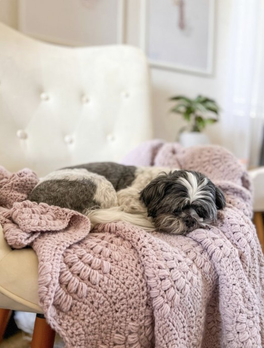 Crochet the Puff Sprays Blanket