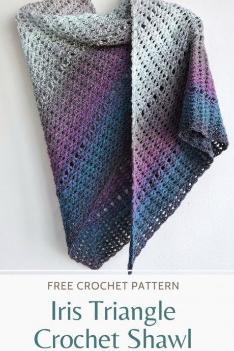 Easy Crochet Triangle Shawl