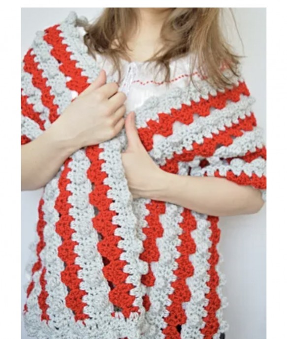 Lovely Crochet Heart Shawl