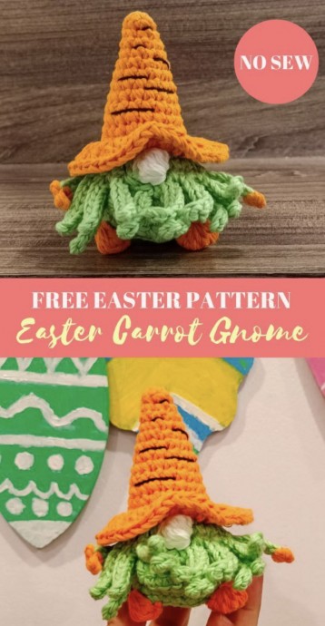 Free Crochet Carrot Gnome Amigurumi Pattern
