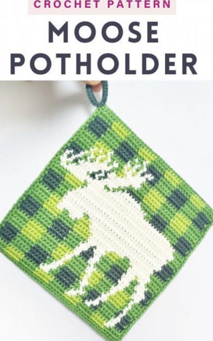 Crochet Moose Potholder Pattern