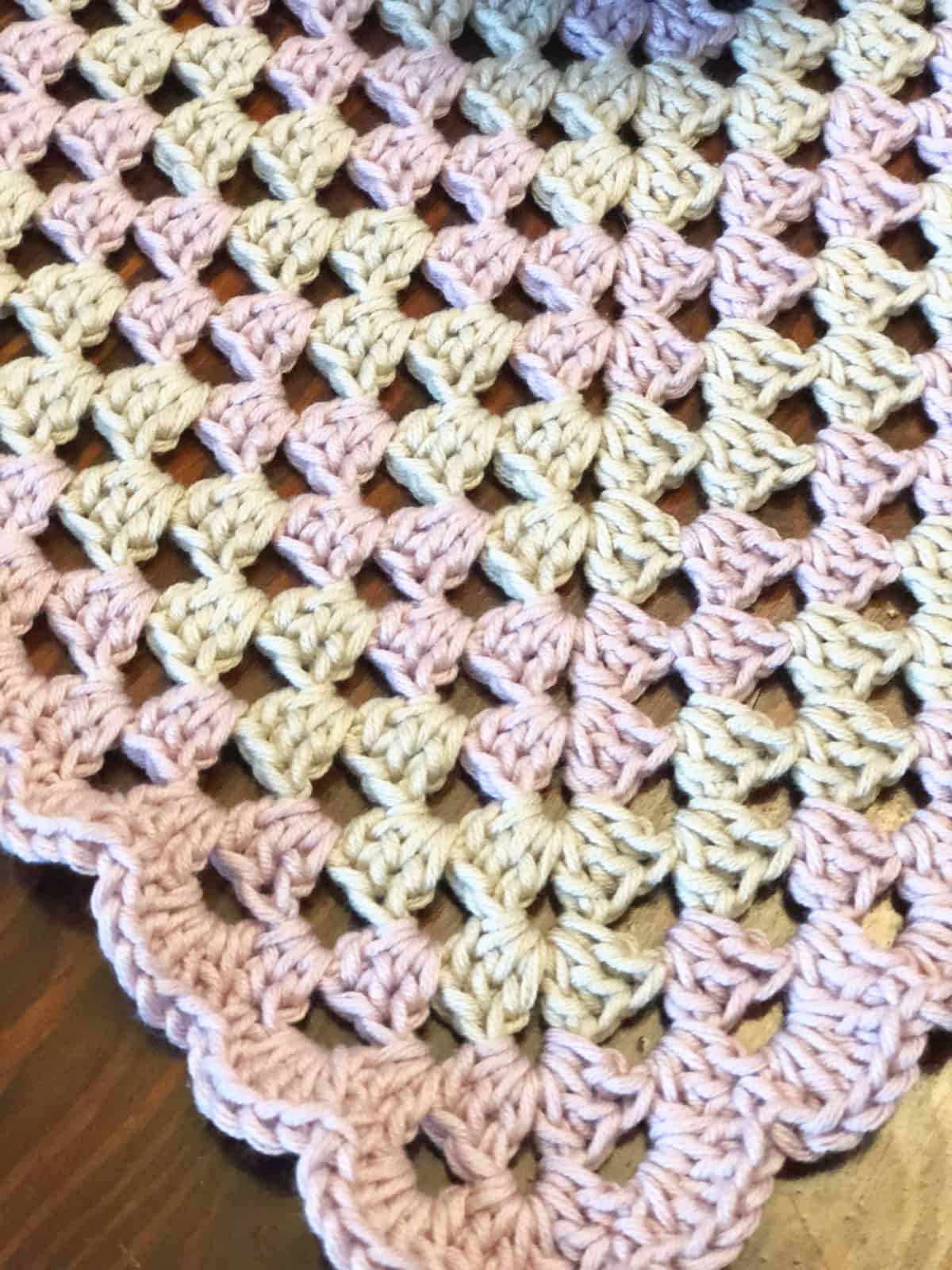 Crochet Bettie Bear Granny Square Lovey Throw - Adorable Handmade Nursery Blanket