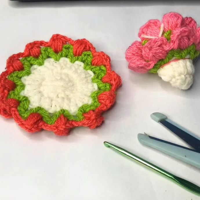 Crochet Coaster Flower
