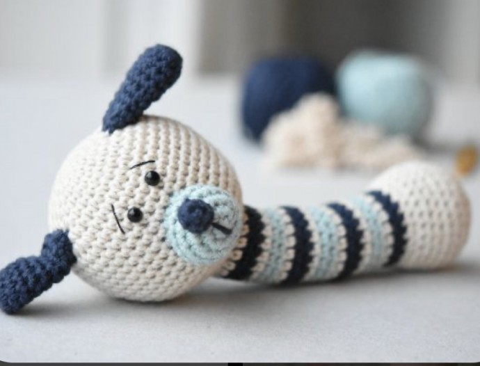 Free Crochet Pattern: Puppy Rattle Amigurumi