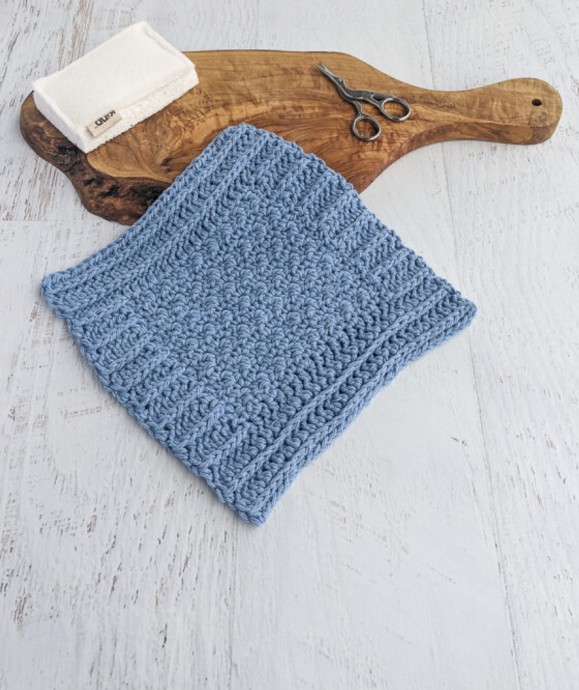 Free Simple Seed Stitch Crochet Dishcloth Pattern