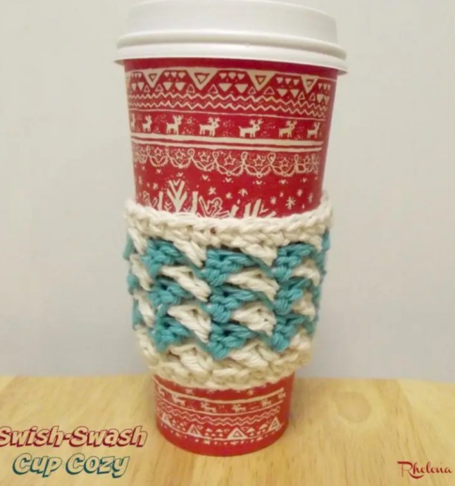 Crochet Swish-Swash Cup Cozy