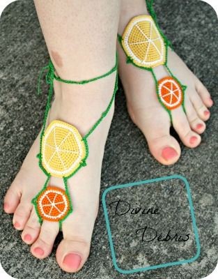 Create Vibrant Citrus-Themed Barefoot Sandals: A Fun Summer Crochet Project Create Vibrant Citrus-Themed Barefoot Sandals: A Fun Summer Crochet Project