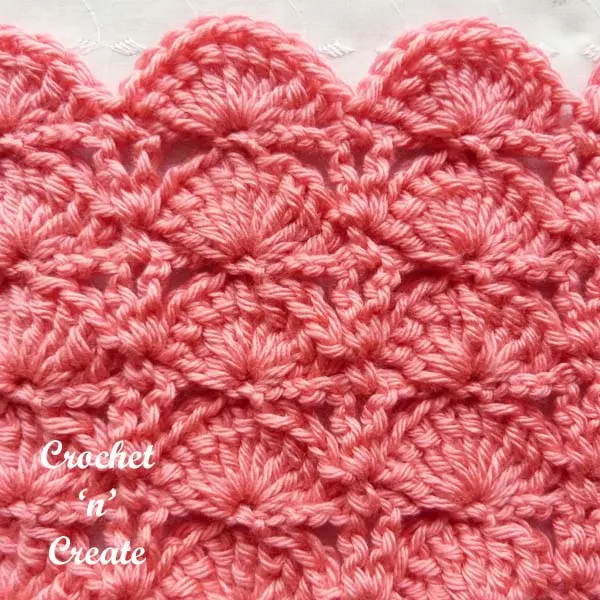 UK Version of Crochet Peacock Fan Stitch
