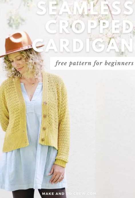 Adjustable Crochet Cropped Cardigan