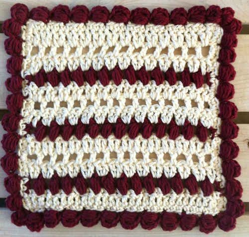 Create a Beautiful Crocheted Dishcloth with Garnets in Lace Pattern for Your Kitchen Create a Beautiful Crocheted Dishcloth with Garnets in Lace Pattern for Your Kitchen