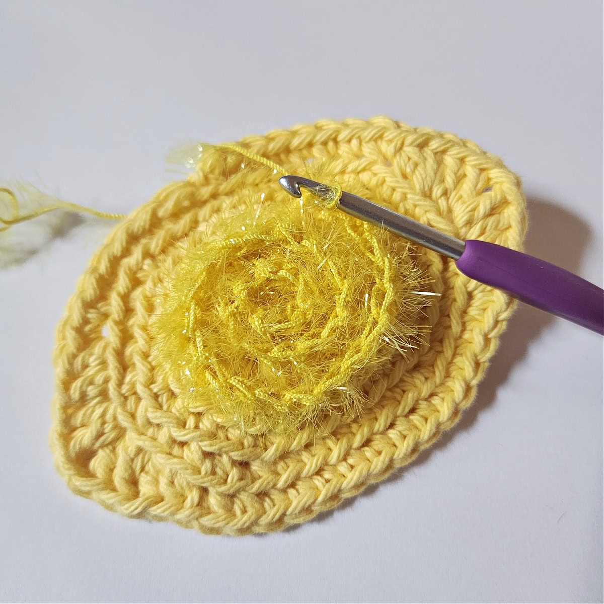 Crochet Lemon Dish Scrubby