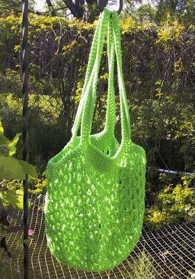 Crochet Green Market Bag
