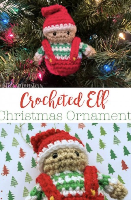 Crocheted Elf Ornament (Free Pattern)