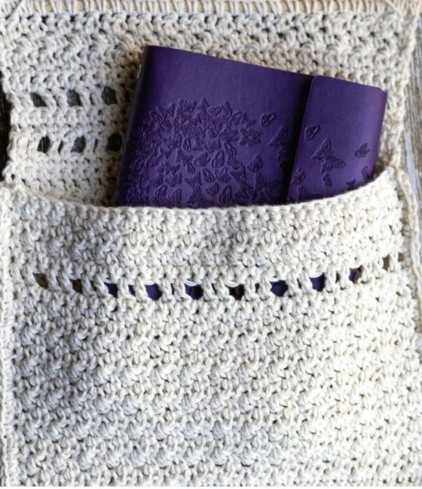 Crochet Hanging Storage Pouch