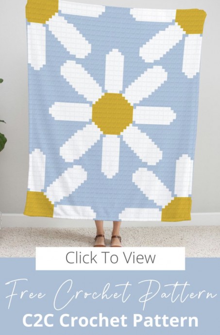 Pretty Daisy C2C Blanket