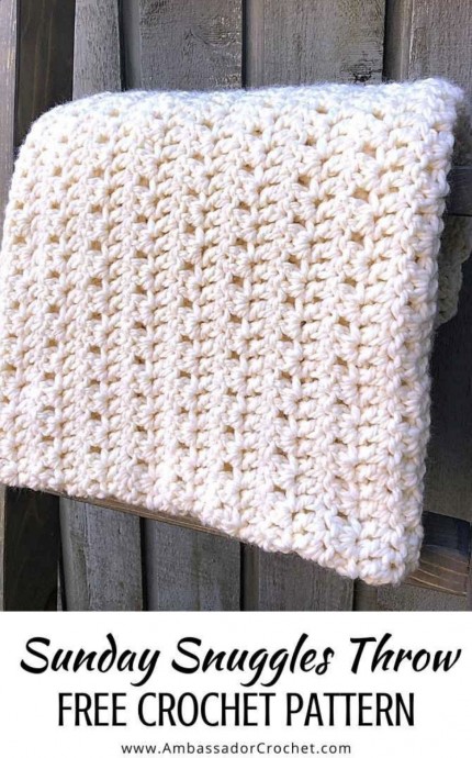 Cozy Up With the Sunday Snuggles Throw: Free Crochet Pattern for Your Perfect Weekend Relaxation Cozy Up With the Sunday Snuggles Throw: Free Crochet Pattern for Your Perfect Weekend Relaxation