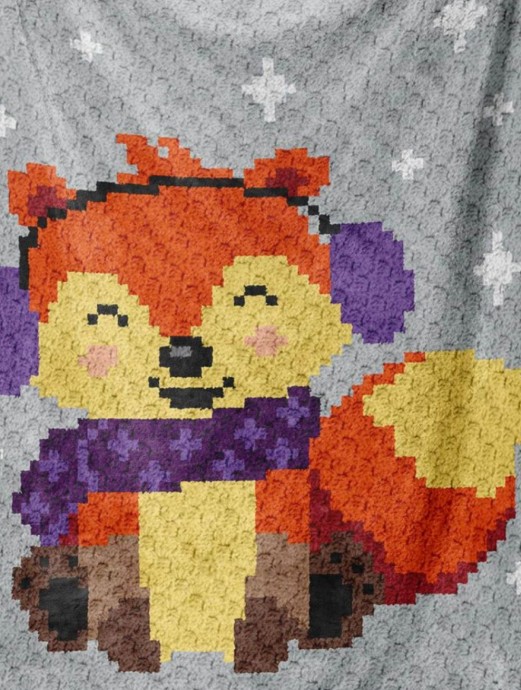 Crochet Fox Blanket