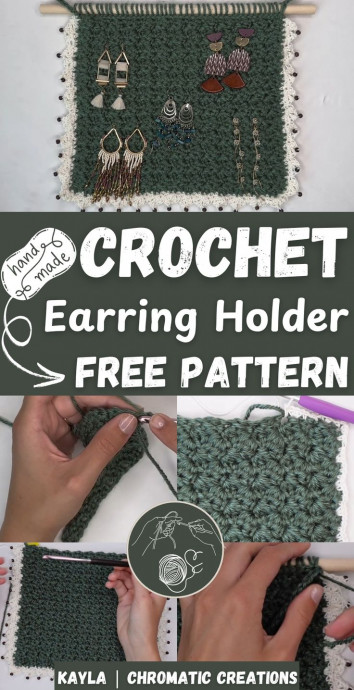 Crochet Earring Holder