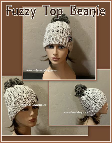Create Your Cozy and Stylish Crochet Fuzzy Top Beanie with Easy Instructions