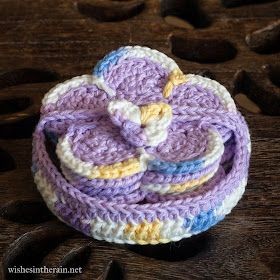 Crochet Sunshine Flower Coasters