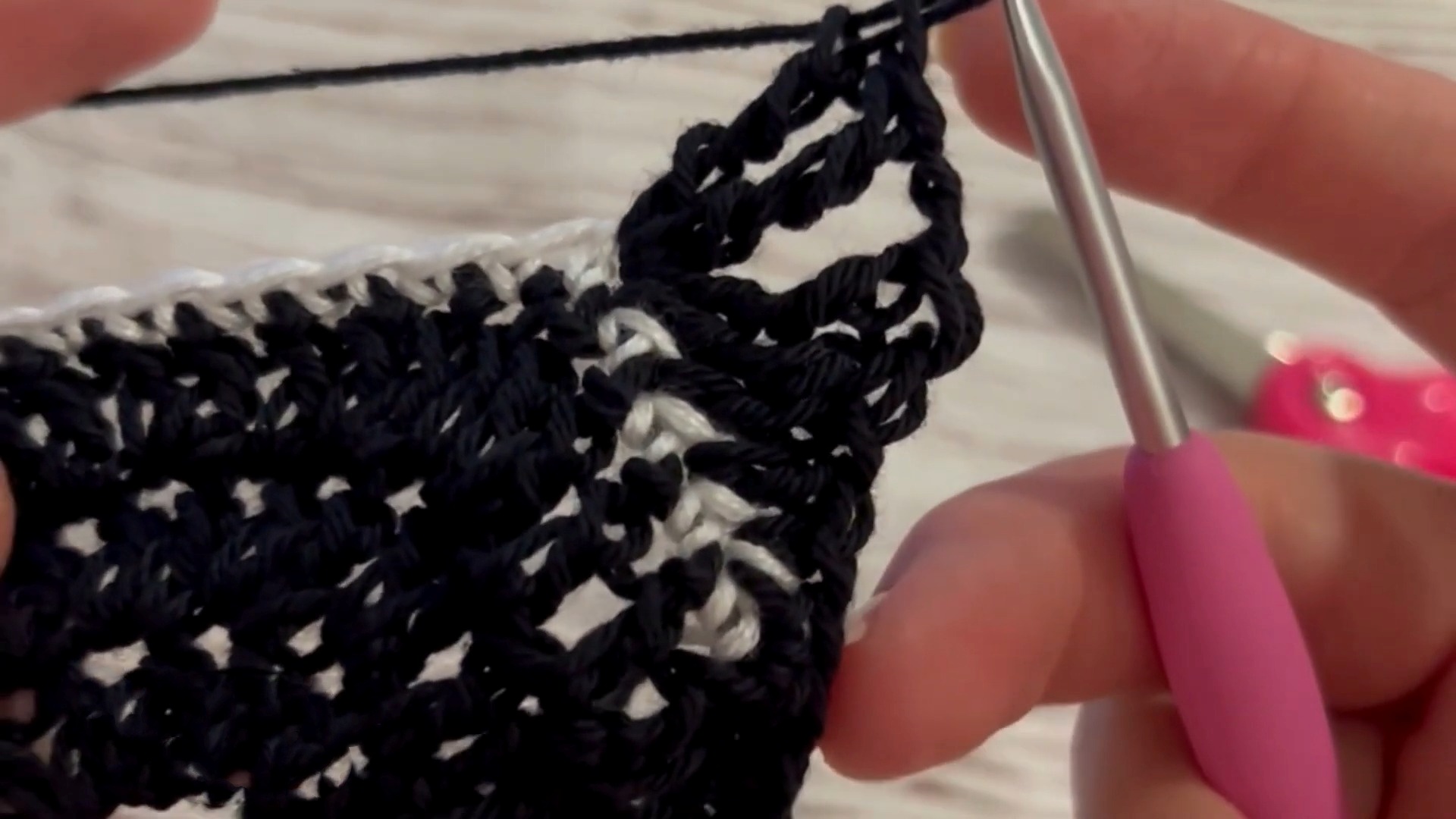 Crochet Elegant Black Cat Granny Squares
