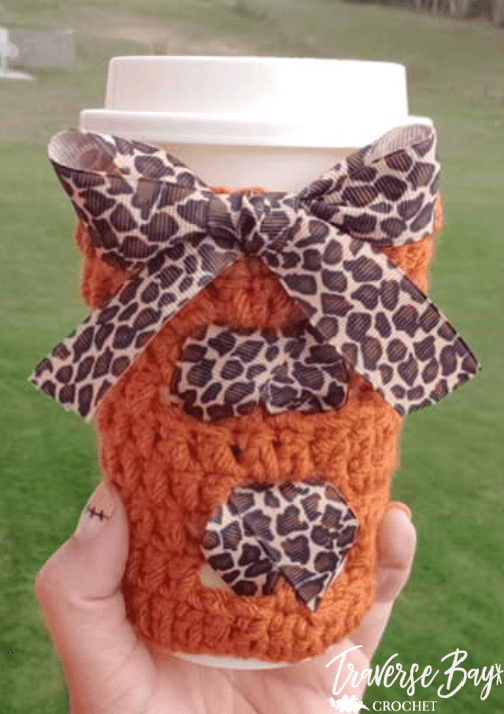Create Your Own Crochet Ribbon Cup Cozy - A Stylish and Practical Coffee Accessory