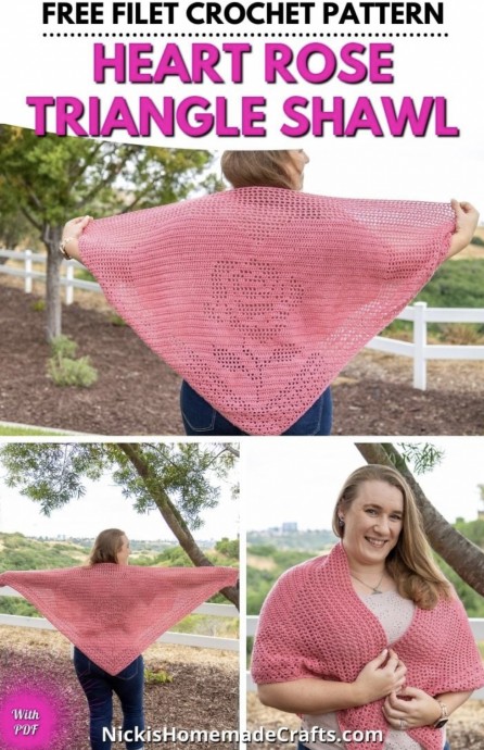 Rose Filet Crochet Shawl Pattern