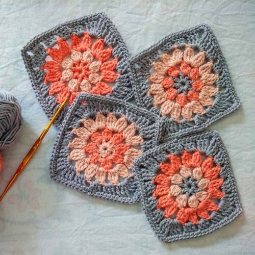 Crochet Boho Granny Square pattern
