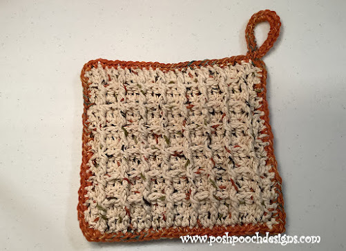 Crochet Waffle Stitch Pot Holder