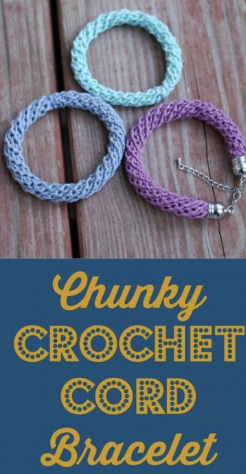 Chunky Crochet Cord Bracelet