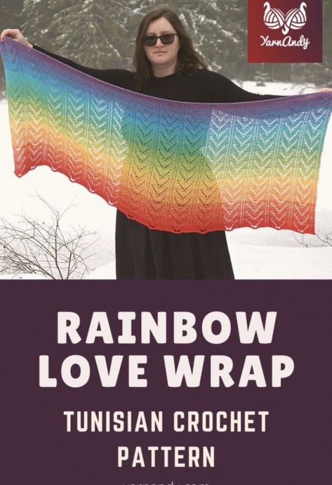 Rainbow Love Wrap – Free Crochet Pattern