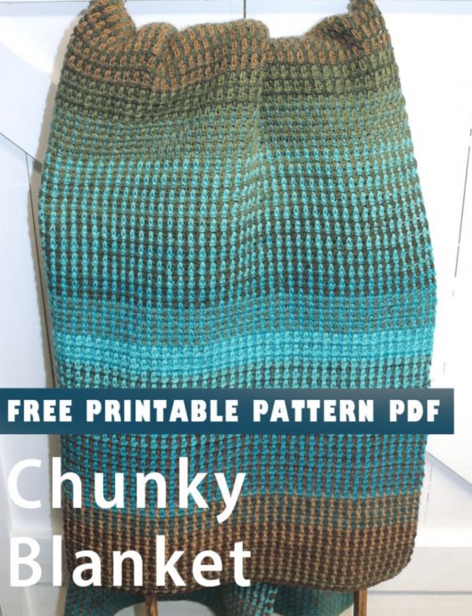 Crochet Woodland Linen Stitch Blanket (Free Pattern)