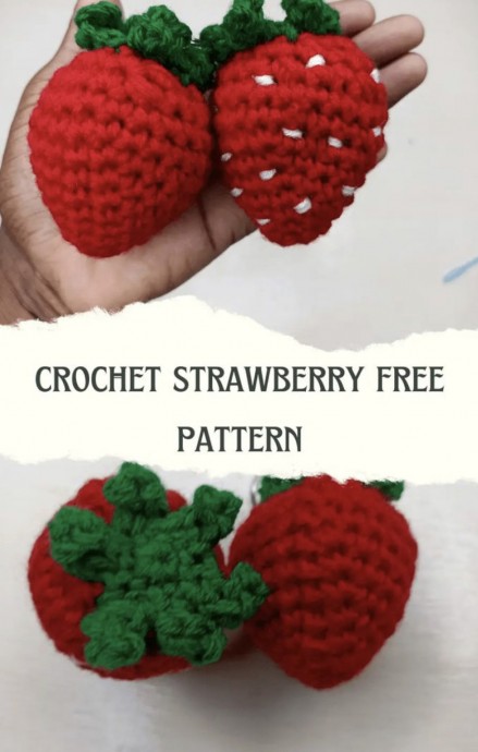 Crochet Strawberry Free Pattern
