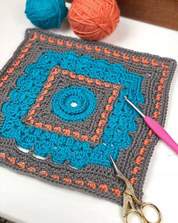 Crochet Calypso Crab Granny Square