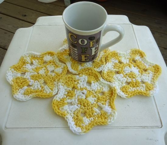 Crafting Charming Crocheted Flower Coasters in Hot and Cold Colors for Home Decor