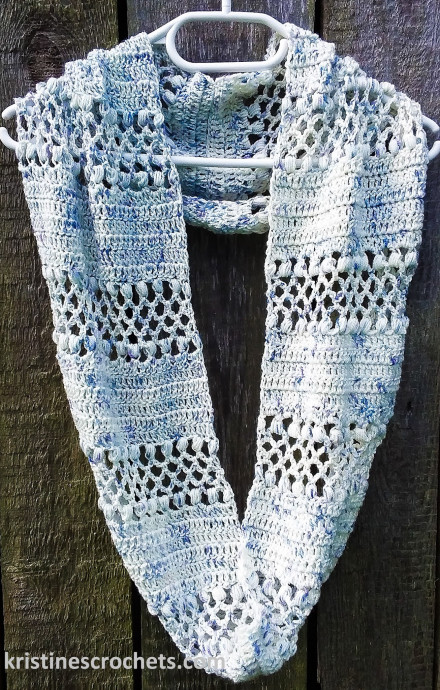 Crochet Speckled Infinity Scarf
