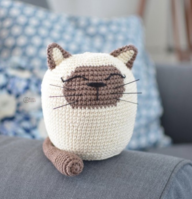 Cat Door Stopper Crochet Pattern