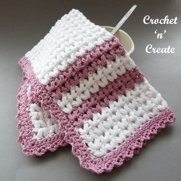Crochet Puff Stitch Dishtowel