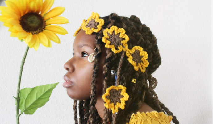 Crochet Tiered Sunflower Headband