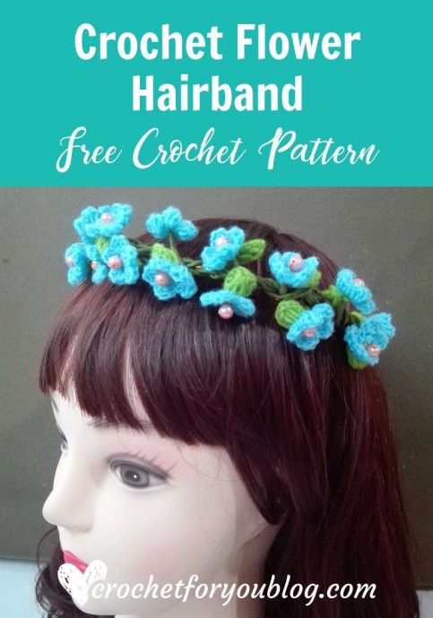 Crochet Flower Hairband