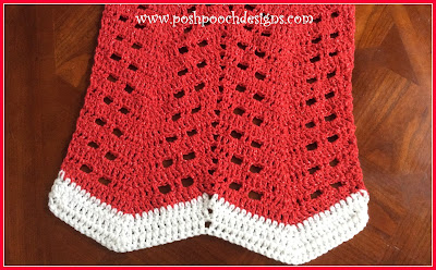 Crochet Open Chevron Table Runner