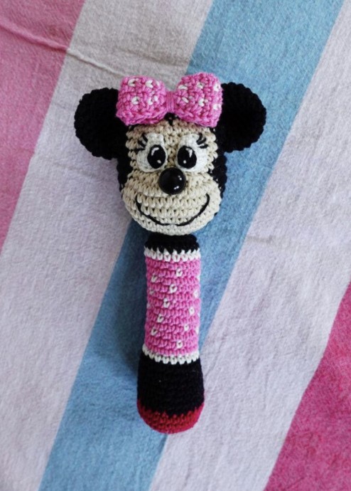 Create a Fun and Colorful Baby Minnie Mouse Rattle for Your Little One Create a Fun and Colorful Baby Minnie Mouse Rattle for Your Little One