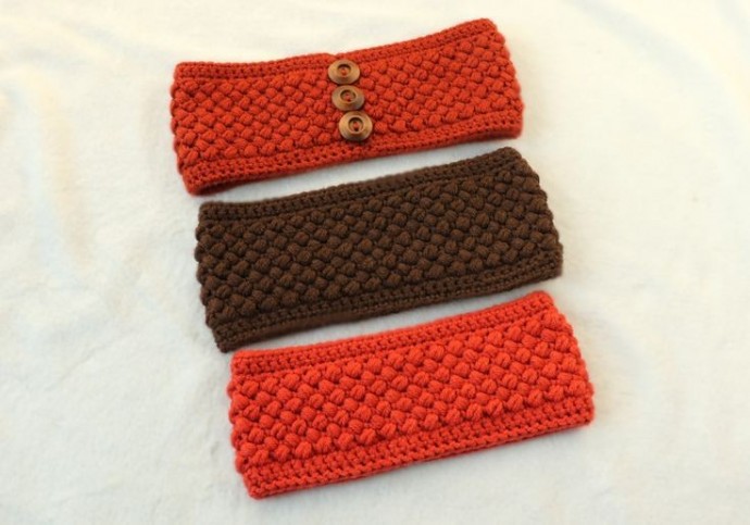 Bean Stitch  Crochet Earwarmmer