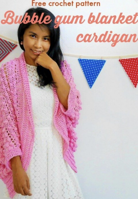 Bubble Gum Blanket Cardigan