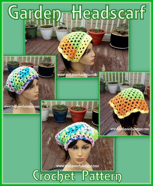 Crochet Garden Headscarf