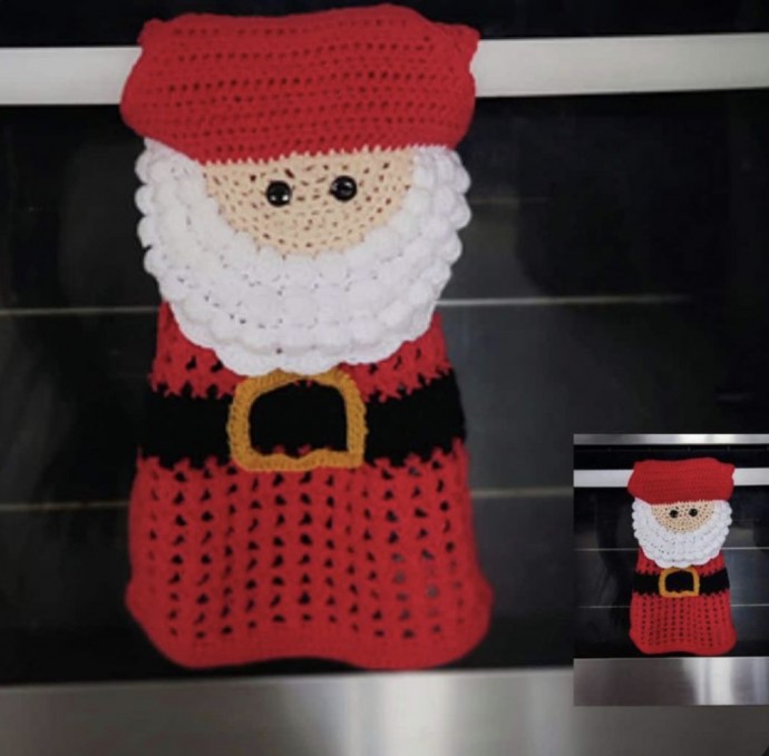 Christmas Crochet Kitchen Towel