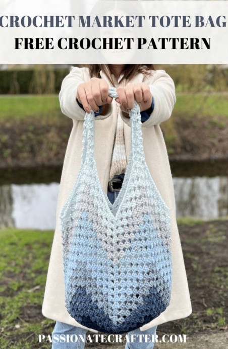 Free Crochet Pattern: Granny Stitch Market Bag
